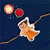 Loyka Almond Brittle Brownie with Premium Chhota Bheem Rakhi | Raksha Bandhan Gift Hamper for Brother view 2