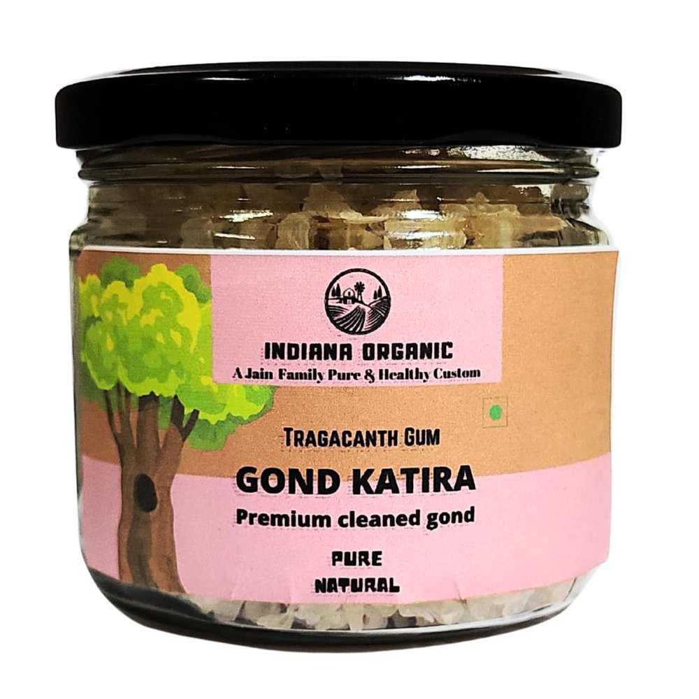 Indiana organic Gond katira | tragacanth Crystals | 100% Natural | badam Pisin Almond Gum - 200 gram | High Cooling Properties | Natural Superfood