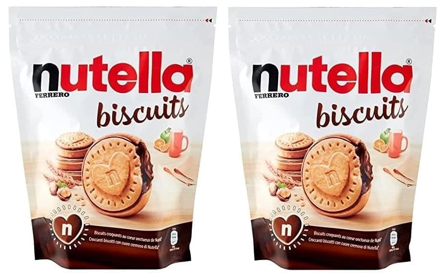 Nutellas Biscuits, Hazelnut Flavoured Delicious Crunchy Biscuit With Wheat Flour, 276g (Pack of 2)