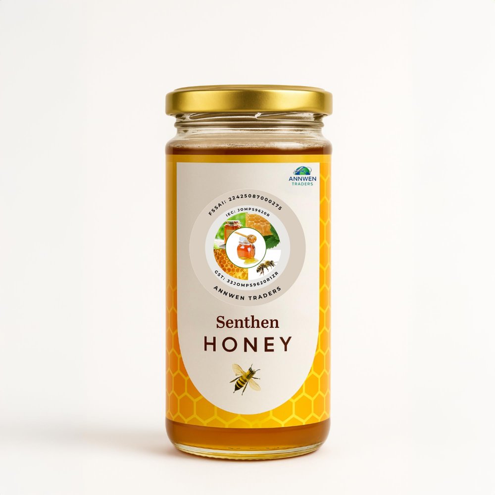 Annwen Traders Senthen Honey, 500 gram | 100% Pure & Natural Honey | No Added Sugar