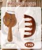 2pcs wooden comb for women hair growthhead massager for scalpWooden Scalp Massager Set - Sandalwood Cat Comb & 5-Finger Massager | For Hair Growth & Relaxation | Handmade Wooden Comb view 2