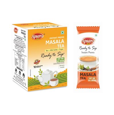 Apsara Tea Ready To Sip Instant Premix Masala Tea 14gX10 Sachets (140g)
