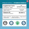 A pack of two Vitalpulse Nutrition Vitamin D3 60000 IU Cholecalciferol Softgel Capsules | Gluten & Soy Free, High Bio availability | 80 Softgel (Pack of 2) | Bone & Immune Health view 2
