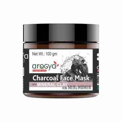 Arogya Charcoal Detox Face Mask | Deep Cleansing, Oil Control & Pore Purifying | For Men & Women | 100g (Pack of 2)