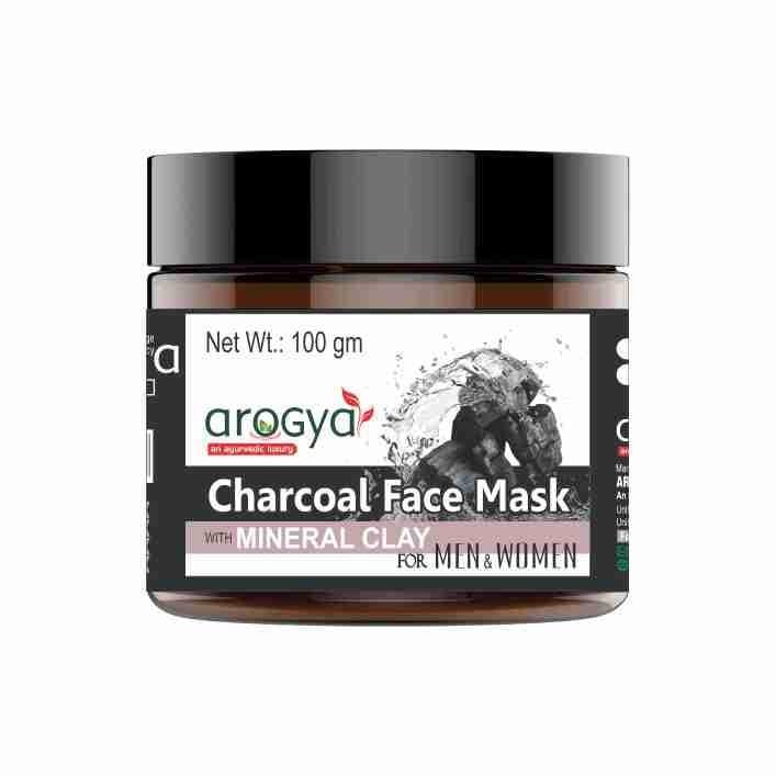 Arogya Charcoal Detox Face Mask | Deep Cleansing, Oil Control & Pore Purifying | For Men & Women | 100g (Pack of 2)
