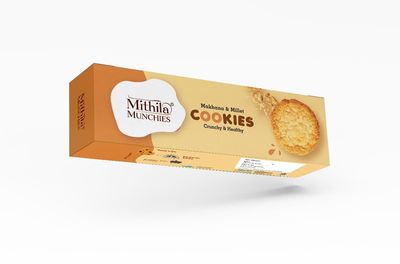 Mithila Munchies Makhana & Millet Cookies, Zero Maida, No Added Sugar, High-Fibre, 100g Pack (Pack of 1)