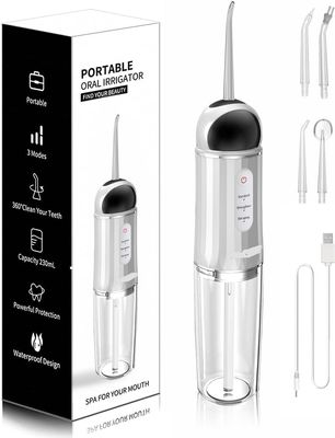 Skyzone Water-Flosser-Cordless-Teeth-Cleaner Water Dental Flosser with 3 Modes 4 Jets Rechargeable Dental Oral Irrigator for Home Travel