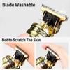 DINEDUST Beard Trimmer for Men,Professional Hair Clipper,Cordless Electric Shaver for Beard,Hair,Mustache&Face,Zero Gapped T-Blade Clippers with 4 Size Hair Combs,Perfect Grooming Kit(matal bettery),Gold view 2