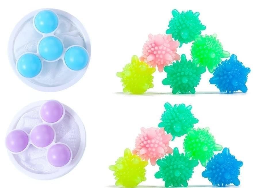 Biplojit 10 Pcs Reusable Anti Winding Laundry Balls Silicone Washing Machine Cleaning Ball Silicone Laundry Balls 2 Pcs Washing Machine Hair Filter Cleaning Mesh Bag Washing Machine Lint Remover