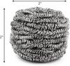 Hemshail Stainless Steel Wool Scrubber for Removing Tough Dirt,Steel Sponge Scourers Pad for Kitchens,Bathroom and More (6Pc) view 3