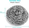 Hemshail Stainless Steel Wool Scrubber for Removing Tough Dirt,Steel Sponge Scourers Pad for Kitchens,Bathroom and More (15) view 3
