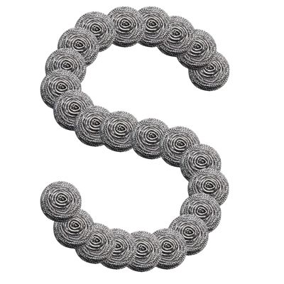 Hemshail Stainless Steel Wool Scrubber for Removing Tough Dirt,Steel Sponge Scourers Pad for Kitchens,Bathroom and More (24Pc)