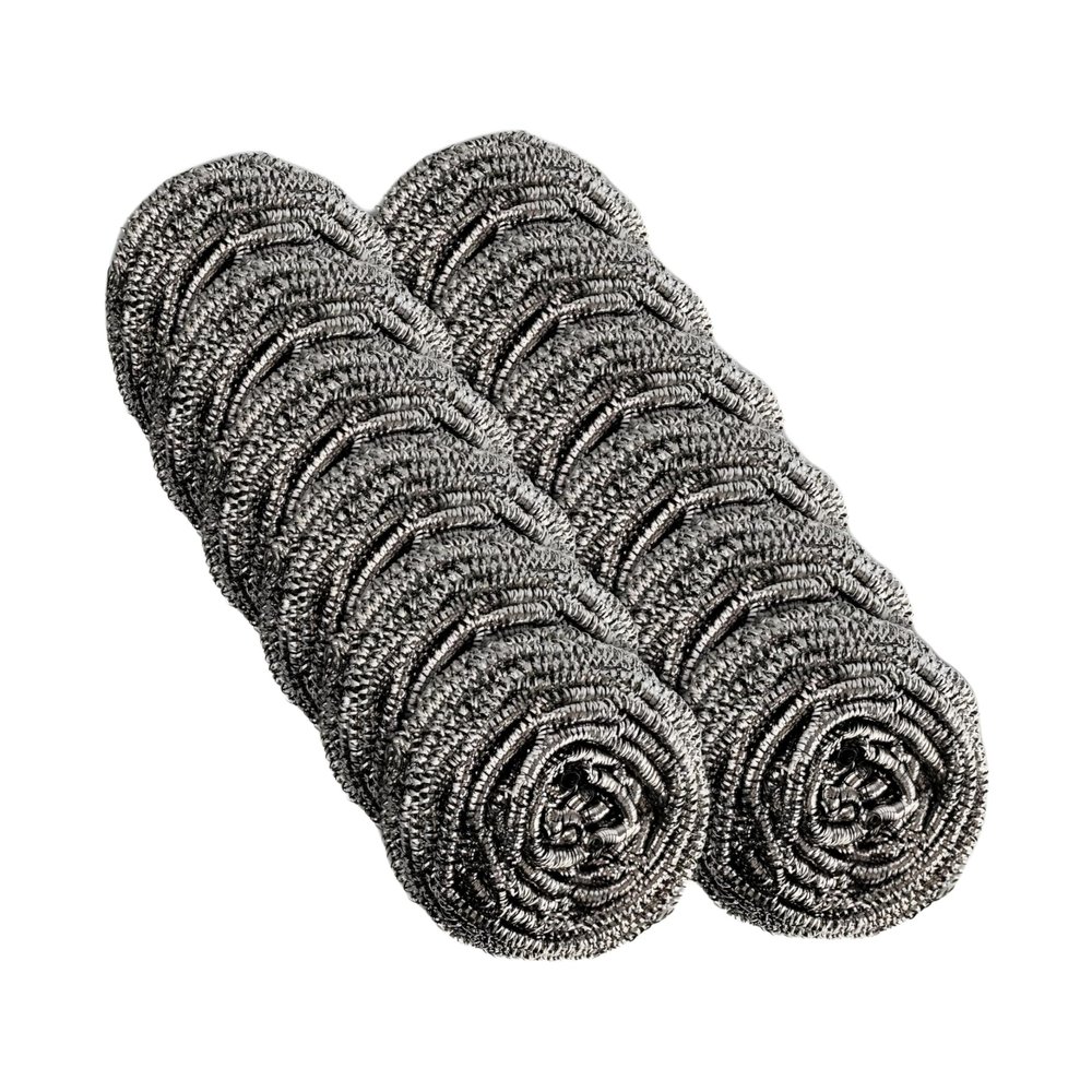 Hemshail Stainless Steel Wool Scrubber for Removing Tough Dirt,Steel Sponge Scourers Pad for Kitchens,Bathroom and More (12Pc)