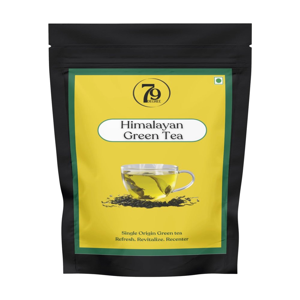 79 Degree Himalayan Green Tea | Rich in Antioxidants, Fresh from the Mountains Wellness in Every Sip | Gentle on the Palate| Enhances Metabolism| Loose Leaf (100Gm, Himalayan Mist Green)