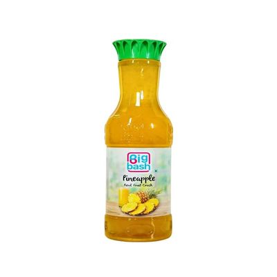 Big bash Real Fruit Pineapple Crush Concentrated | Gluten free | 100% Vegan & Low fat |A perfect drink for house parties - 750 ml