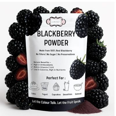 Confect Blackberry Powder | Pure & Natural Fruit Powder for Smoothies, Baking, Beverages, Juices, Tea & DIY Recipes | Vegan, Gluten-Free, No Added Sugar 100 Gms