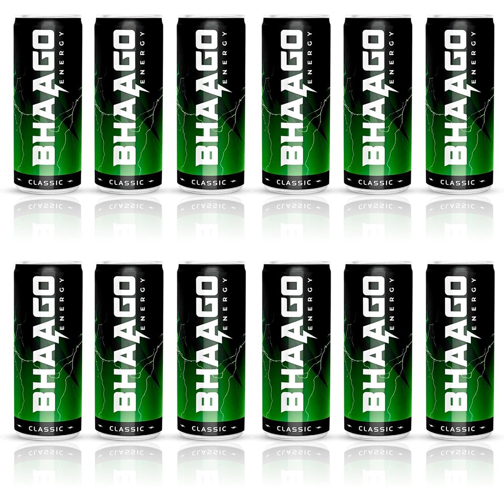 Energy Drink - Classic | Instant Energy Boost with Caffeine & B-Vitamins | Refreshing & Revitalizing | 250ML Can | Pack of 12