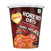 Saffola Korean Cuppa Oats, Fiery Hot, with chilli dressing sachet, No added preservatives, Ready in 4 mins, 56g view 1