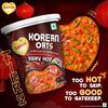 Saffola Korean Cuppa Oats, Fiery Hot, with chilli dressing sachet, No added preservatives, Ready in 4 mins, 56g view 3