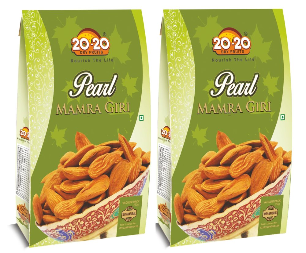 20-20 Dry Fruits Mamra Almonds 500g (250 g x 2)| healthy & Fresh |Supports Brain, Heart & Immunity |Raw, Non-GMO, Chemical-Free |Dry Fruit for Daily Use|Pearl Mamra (Pack of 2)