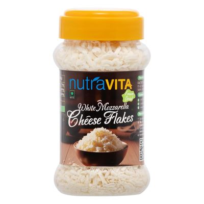 Nutra Vita Authentic Freeze Dried White Mozzarella Cheese 70 Grams | No Additives, No Coloring | No Annatto or Yellow Dyes