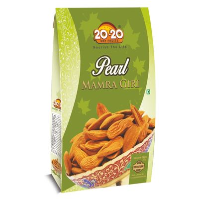 20-20 Dry Fruits Mamra Badam 250g | High Oil Almonds | Natural & Crunchy | Rich in Protein, Fiber & Vitamin E | Ideal for Soaking, Snacking & Gifting | 100% Pure & Unpolished Dry Fruits | Pearl Mamra
