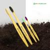 AMNOTPLASTIC.COM | Bamboo Toothbrush | Eco-Friendly Wooden Handle | Biodegradable,Natural Compostable Oral Care for Adults & kids | BAMBOO | Sustainable & Stylish Toothbrush Family Pack (Pack of 4) view 3