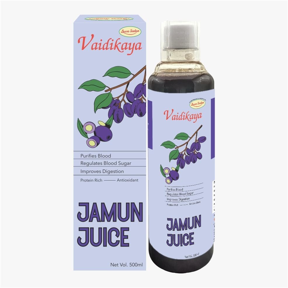 Seva Sadan Jamun Juice 500ml  Natural Juice with Vitamin C & Antioxidants for Wellness & Digestion Support