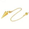 EDMIRIA Twisted Cone Metal Pendulum Dowsing & Divination Tool for Chakra Healing, Reiki & Energy Work (Gold) view 1