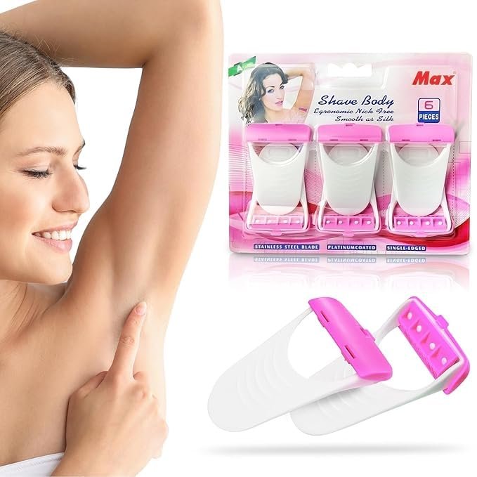 DRIPDUNE Women's Disposable Plastic Hair Razor & Bikini Shaving Razor For Women- Pack Of 1 (6 Pcs)
