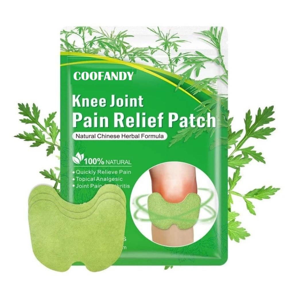 COOFANDY 20pcs Original Herbal Knee Patch - Knee Patches for Pain Relief, Plasters Can Effectively Promote Blood Circulation and Relieve Joint Pain Promotes Blood Circulation
