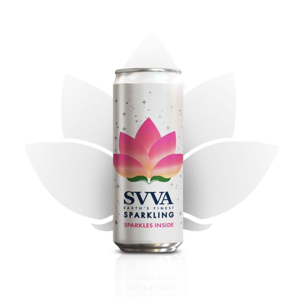 SVVA Sparkling Water Can 250ml | Premium Sparkling Water CAN | Sugar Free Drinks | Zero Calorie Drink | Carbonated Water | Proudly Made in India (Pack of 24)
