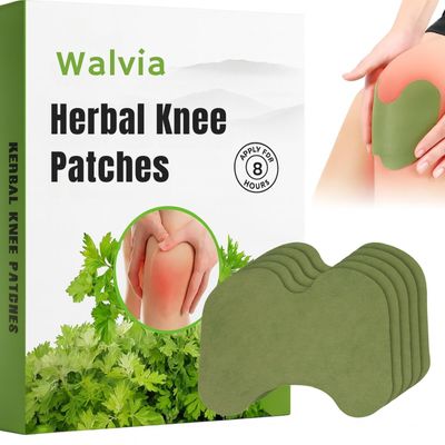 Walvia Herbal Knee Pain Relief Patches 10 Pcs Arthritis Inflammation Patch Sticker | Instant Relief from Pain | Joint Knee Pain Relief Products Natural Wormwood Extract Patch For Knees