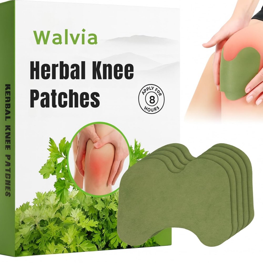 Walvia Herbal Knee Pain Relief Patches 10 Pcs Arthritis Inflammation Patch Sticker | Instant Relief from Pain | Joint Knee Pain Relief Products Natural Wormwood Extract Patch For Knees