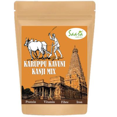Saara HERBAL FRESH Karuppu Kavuni Kanji Mix, 250g, Black Kavuni Porridge Mix, Fibre and Protein Rich Healthy Mix, 250g