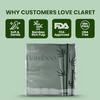 Claret Bamboo Napkin | 2-Ply | 50 Pulls | Bamboo Rich Pulp | OBA Free | Gentle & Soft (Pack Of 4) view 2