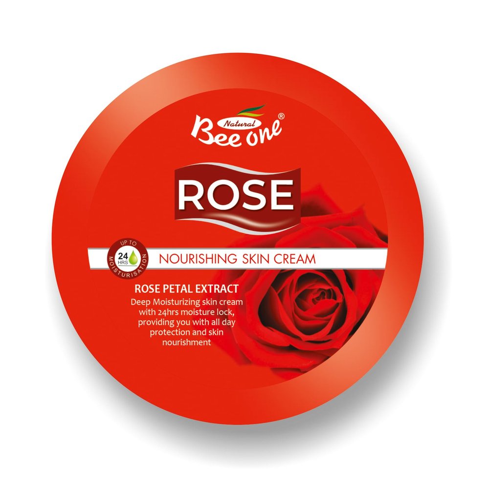 Bee One Rose Massage Cream 800ml for Face & Body | Deep Nourishment and Instant Hydration | Suitable for all Skin Types