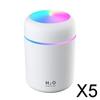 5xUSB Essential Oil Diffuser Portable Mini Air Humidifier Auto Shut Off White| Room Humidifier | Aroma Diffuser | Portable Humidifier view 2