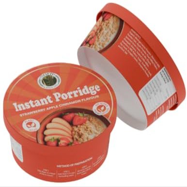 NOFH Instant Porridge  Strawberry Apple Cinnamon Moringa Flavour | High-Fiber | Protein-Rich | Organic & Natural Breakfast Mix (50g)