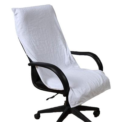 AU HOME Towels for Office | Boss Chair Cover Towel | 70X140 cms | 550GSM (White, Set of 1pcs)