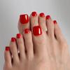 Business Venture Artificial Beautiful Reusable Designer Artificial Toe Nails with Nail Glue set of 20 PC RED view 1