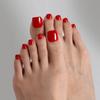 Business Venture Artificial Beautiful Reusable Designer Artificial Toe Nails with Nail Glue set of 20 PC RED view 2
