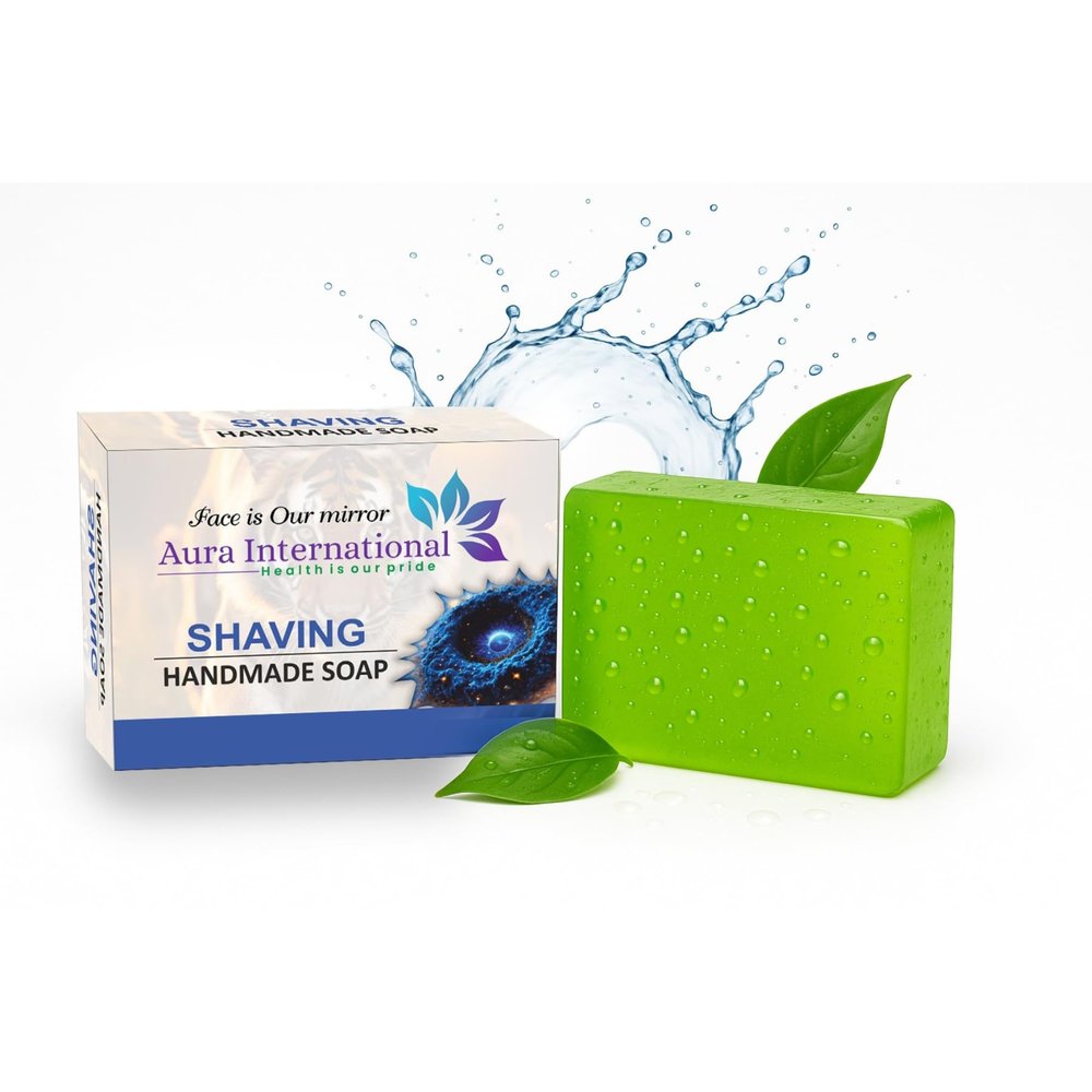 Aura International Handmade Shaving Soap, 100% Natural Handmade shaving soap (pack of 2)