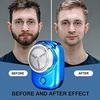 HELLYPO Mini Electric Shaver For Men Cordless Clean Shaving Machine Portable Beard Pocket Trimmer Shavers For Body Face Hair Mens Grooming Kits, Wet & Dry Shaver view 3