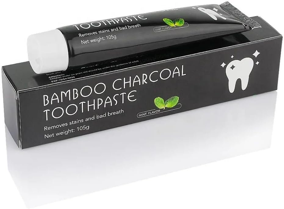 Bamboo Charcoal Whitening Toothpaste | Fluoride-Free, Vegan, Gentle on Sensitive Teeth | Fights Stains & Bad Breath Naturally