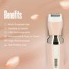 Concepta Hair Removal Machine 4 in 1 | Facial Shaver, Eyebrow Trimmer, Bikini Trimmer & Body Shaver | Hair Removal Machine for Women | Travel-Friendly Grooming Kit (Pink) view 3