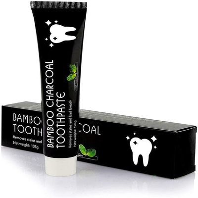 Natural Bamboo Charcoal Toothpaste | Fluoride-Free, Vegan Whitening | Safe for Sensitive Teeth, Stain Removal & Fresh Breath