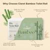 Claret Bamboo 2-Ply Toilet Roll (10 x 10 cm) | 200 Pulls | 10 Rolls in 1 Pack | Ultra Soft & Eco-Friendly | OBA Free | Natural Bamboo Pulp (Pack Of 3 (30 Rolls)) view 2
