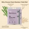 Claret Bamboo 3-Ply Toilet Roll (10 x 10 cm) | 200 Pulls Eco-Friendly | 4 Toilet Rolls in 1 Pack | OBA Free | Natural Bamboo Pulp (Pack Of 2 (8 Rolls)) view 3