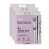 Claret Bamboo 3-Ply Toilet Roll (10 x 10 cm) | 200 Pulls Eco-Friendly | 4 Toilet Rolls in 1 Pack | OBA Free | Natural Bamboo Pulp (Pack Of 3 (12 Rolls)) view 1